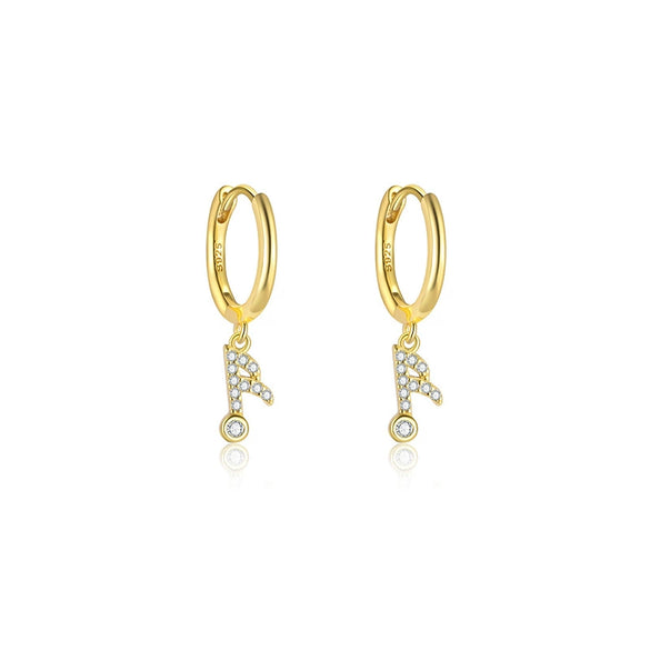 S925 Sterling Silver Musical Notes Fashion Earrings For Women With Zirconia