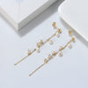 S925 Sterling Silver Natural Freshwater Pearl Baroque Beaded Geometric Ear Wire Earrings