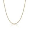S925 Sterling Silver Necklace Gold Plated Hip Hop Geometric Zircon Diamond