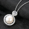 S925 Sterling Silver Necklace Micro Inlay 3A Zircon Silver Freshwater Pearl Fashion Jewelry