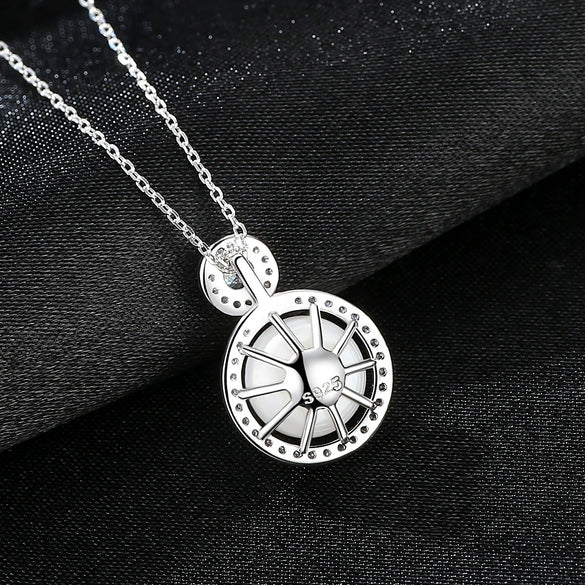 S925 Sterling Silver Necklace Micro Inlay 3A Zircon Silver Freshwater Pearl Fashion Jewelry