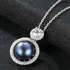 S925 Sterling Silver Necklace Micro Inlay 3A Zircon Silver Freshwater Pearl Fashion Jewelry