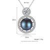 S925 Sterling Silver Necklace Micro Inlay 3A Zircon Silver Freshwater Pearl Fashion Jewelry