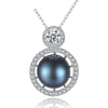 S925 Sterling Silver Necklace Micro Inlay 3A Zircon Silver Freshwater Pearl Fashion Jewelry