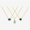 S925 Sterling Silver Necklace With Zircon And Lucky Stone Geometric Design Platinum Or 18K Gold Electroplated Simple And All Match Unisex Jewelry