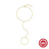 S925 Sterling Silver Normcore Geometric Lip Chain Anklet Toe Chain Creative Design Foot Jewelry For Women