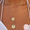 S925 Sterling Silver Octagonal Star Diamond Shaped Pearl Clavicle Necklace With Geometric Styling And Zircon Treatment