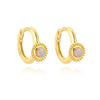S925 Sterling Silver Opal Sunflower Earrings For Women With Electroplating