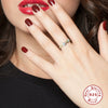 S925 Sterling Silver Open Adjustable Women's Ring With Star And Moon Geometric Pattern Electroplated