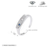S925 Sterling Silver Open Ring With Geometric Design And Inlaid Zircon