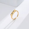 S925 Sterling Silver Open Ring With Geometric Design And Inlaid Zircon
