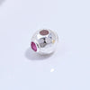 S925 Sterling Silver Oval Lantern Beaded Spacer Loose Beads Inlaid With Zirconia For Diy Bracelet Necklace