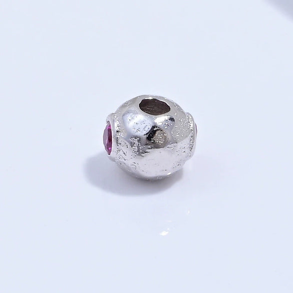 S925 Sterling Silver Oval Lantern Beaded Spacer Loose Beads Inlaid With Zirconia For Diy Bracelet Necklace