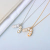 S925 Sterling Silver Peanut Pendant Clavicle Chain Necklace With Pearl And Full Diamond Inlay Electroplated Trendy Women Jewelry Gift
