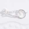 S925 Sterling Silver Pearl Bud Link Buckle Handmade Jewelry With Electroplating