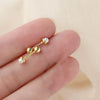 S925 Sterling Silver Pearl Flower Shape Earrings