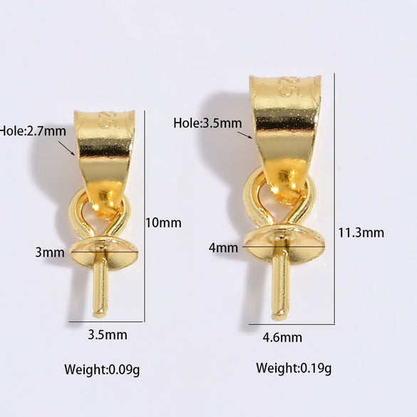 S925 Sterling Silver Pearl Pendant Handmade Melon Seed Buckle Necklace Pendant Electroplated