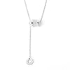S925 Sterling Silver Pendant Necklace With Small Waist Design Electroplating Process