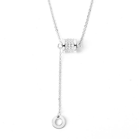 S925 Sterling Silver Pendant Necklace With Small Waist Design Electroplating Process