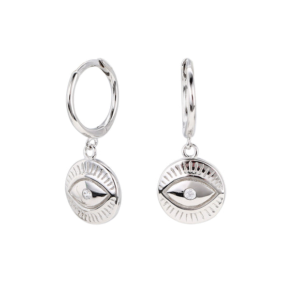 S925 Sterling Silver Personality Fashion Creative Devil's Eye Earrings