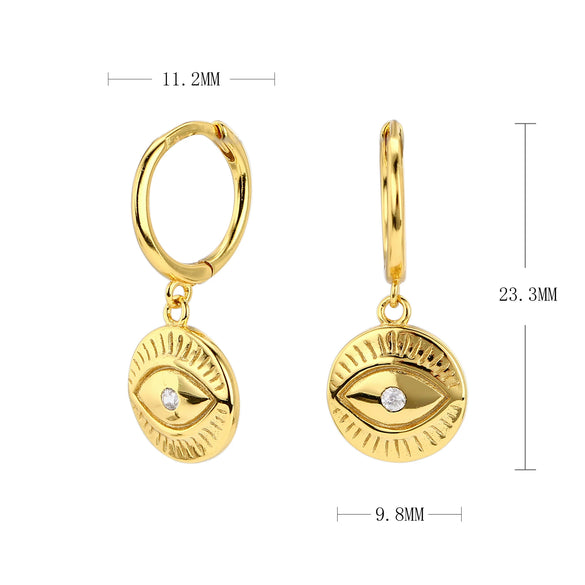S925 Sterling Silver Personality Fashion Creative Devil's Eye Earrings