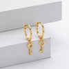 S925 Sterling Silver Personality Fashion Creative Key Earrings