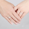 S925 Sterling Silver Plain Ring Simple Fashion Frosted Geometric Couples Ring Electroplated