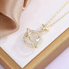 S925 Sterling Silver Planet Chalcedony Pendant Necklace For Women Geometric Star Design Handmade Cross Chain Elegant Light Luxury Jewelry