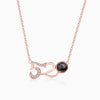 S925 Sterling Silver Projection Necklace With I Love You Text Pendant Cross Chain Electroplated Clavicle Jewelry