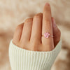 S925 Sterling Silver Puppy Dog Claw Animal Ring Women's Simple Fashion Geometric Electroplated