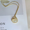 S925 Sterling Silver Retro Chalcedony Gourd Pendant Necklace For Women With Geometric Elegant Clavicle Chain