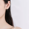 S925 Sterling Silver Retro Elegant Geometric Tassel Earrings With Zircon Inlay For Women Fine Fashion Jewelry