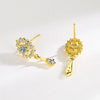 S925 Sterling Silver Retro Elegant Geometric Tassel Earrings With Zircon Inlay For Women Fine Fashion Jewelry