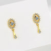 S925 Sterling Silver Retro Elegant Geometric Tassel Earrings With Zircon Inlay For Women Fine Fashion Jewelry