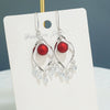 S925 Sterling Silver Rhombus Zircon Tassel Earrings Fashion Shape Pattern Earrings For Women