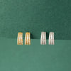 S925 Sterling Silver Rose Gold Tone Pavé Diamond Earrings For Women Minimalist Elegant Stud Earrings