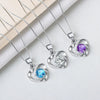 S925 Sterling Silver Rotating Heart Necklace For Women Electroplated Love Pendant Fashion Jewelry