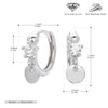 S925 Sterling Silver Round Electroplated Fashion Geometric Earrings