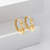 S925 Sterling Silver Round Electroplated Fashion Geometric Earrings