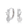 S925 Sterling Silver Round Electroplated Fashion Geometric Earrings