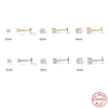 S925 Sterling Silver Round Geometric Flat Head Internal Thread Piercing Cartilage Ear Studs Electroplated