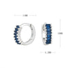 S925 Sterling Silver Round Geometry Light Luxury Zircon Earrings Electroplated