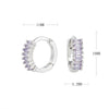 S925 Sterling Silver Round Geometry Light Luxury Zircon Earrings Electroplated