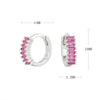 S925 Sterling Silver Round Geometry Light Luxury Zircon Earrings Electroplated