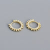 S925 Sterling Silver Round Hoop Earrings With Geometric Minimalist Style And Electroplating