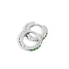 S925 Sterling Silver Round Micro Pave Color Zircon Geometric Stud Earrings For Women