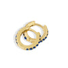 S925 Sterling Silver Round Micro Pave Color Zircon Geometric Stud Earrings For Women
