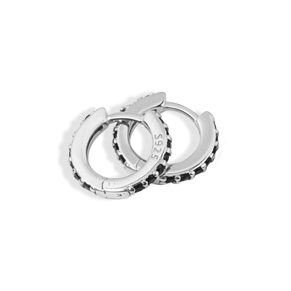 S925 Sterling Silver Round Micro Pave Color Zircon Geometric Stud Earrings For Women
