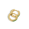 S925 Sterling Silver Round Micro Pave Color Zircon Geometric Stud Earrings For Women