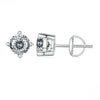S925 Sterling Silver Round Moissanite Diamond Design Classic Women's Earrings